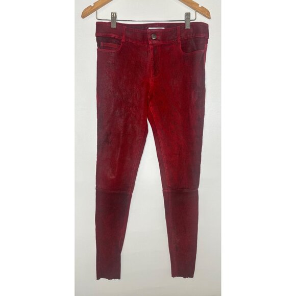 Gomez-Gracia London Unique Red Leather Pants, US8/UK14 - Picture 1 of 9